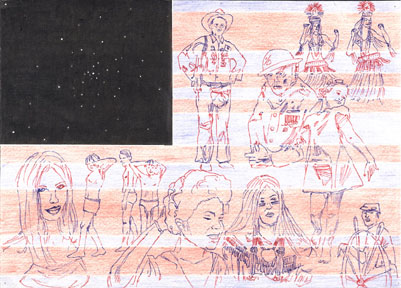 Artist: Baum Nara Cho, 16, Walnut HS

Instructor: Mrs. Whittington 
Medium: colored pencil, markers, ink