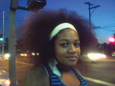 Jessica Medina, 17, Roosevelt HS: "I like my puffy hair and I don't care what anyone says."

Photo by Melissa Gonzales, 17, Roosevelt HS