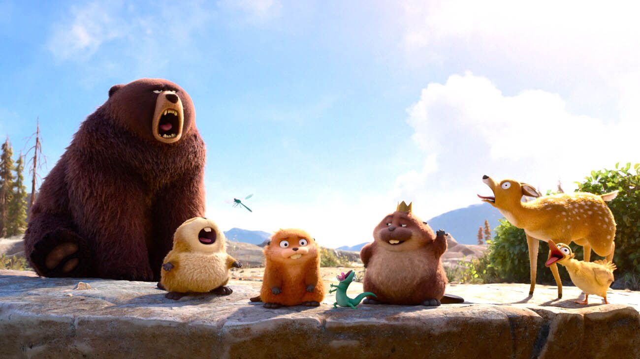 Mabel (middle) sometimes has a hard time understanding the animals.