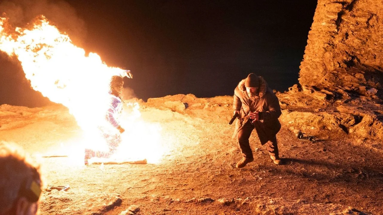 It's getting fiery: Mason has been preparing for years that someone might find him in his hiding place again!