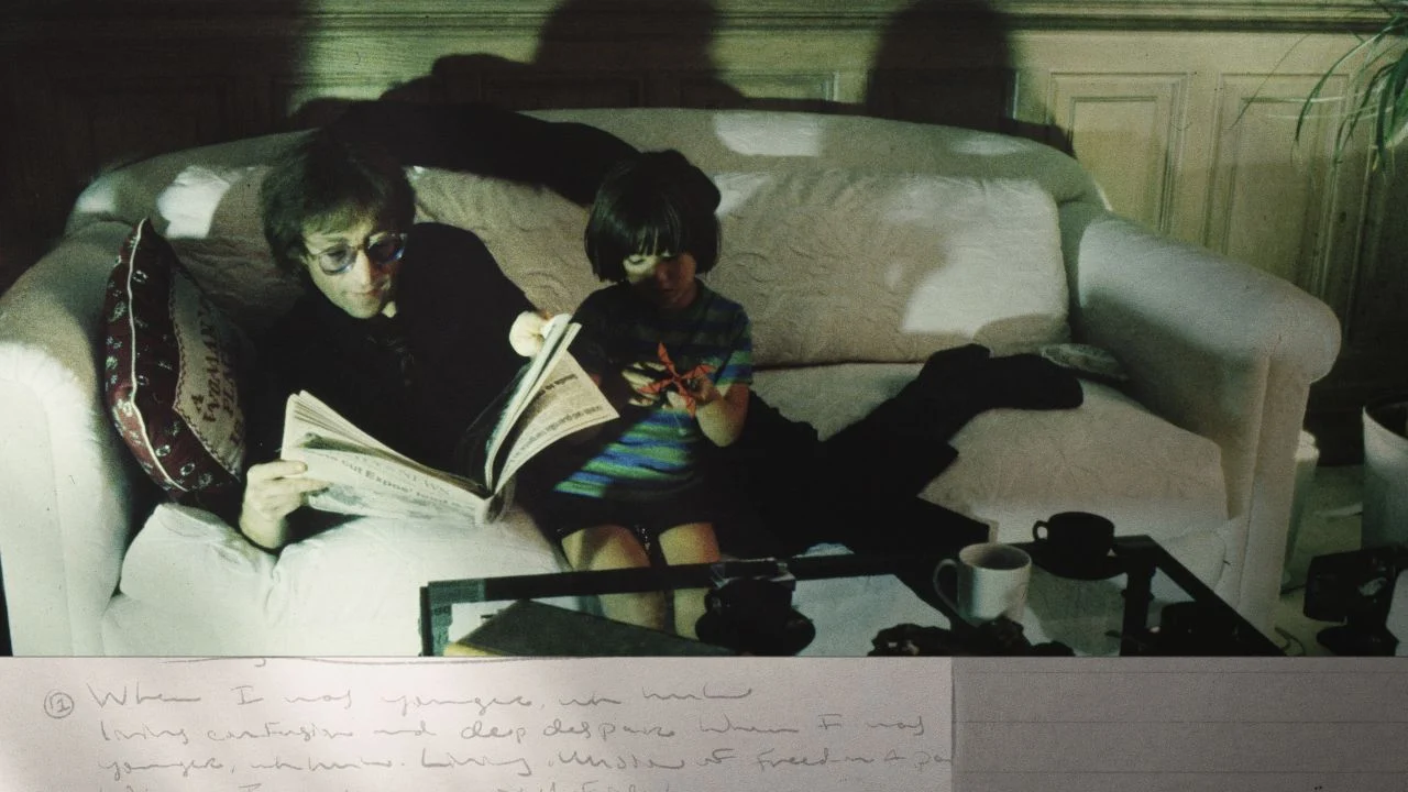 John Lennon and his son.