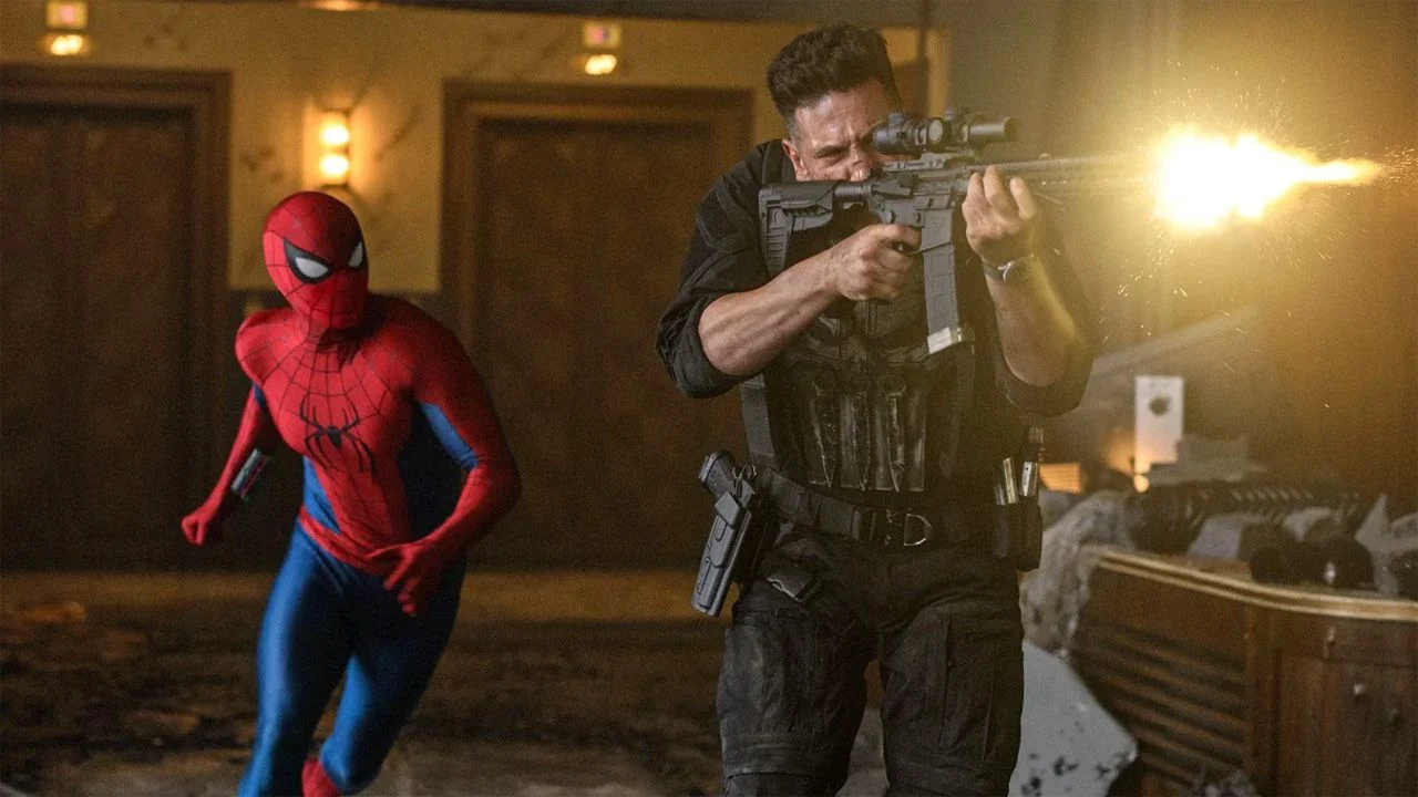A buddy duo for Marvel eternity: Spider-Man (Tom Holland) and the Punisher (Jon Bernthal)
