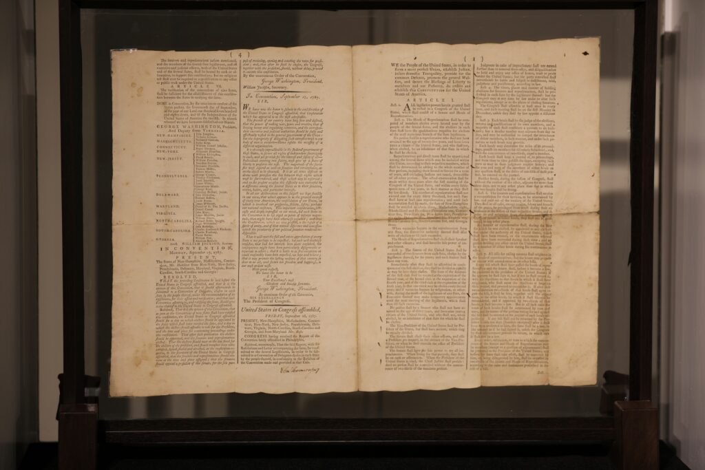 A rare copy of the US Constitution is auctioned for $9 million