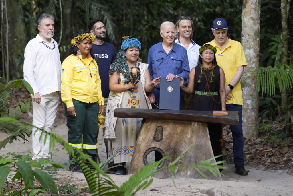 Biden highlights his climate legacy in the heart of the Amazon