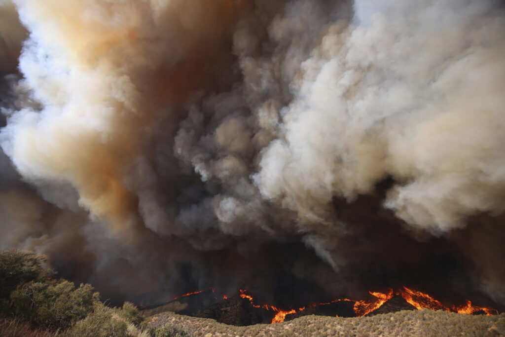 Evacuations ordered due to new fire that threatens homes in mountains north of Los Angeles