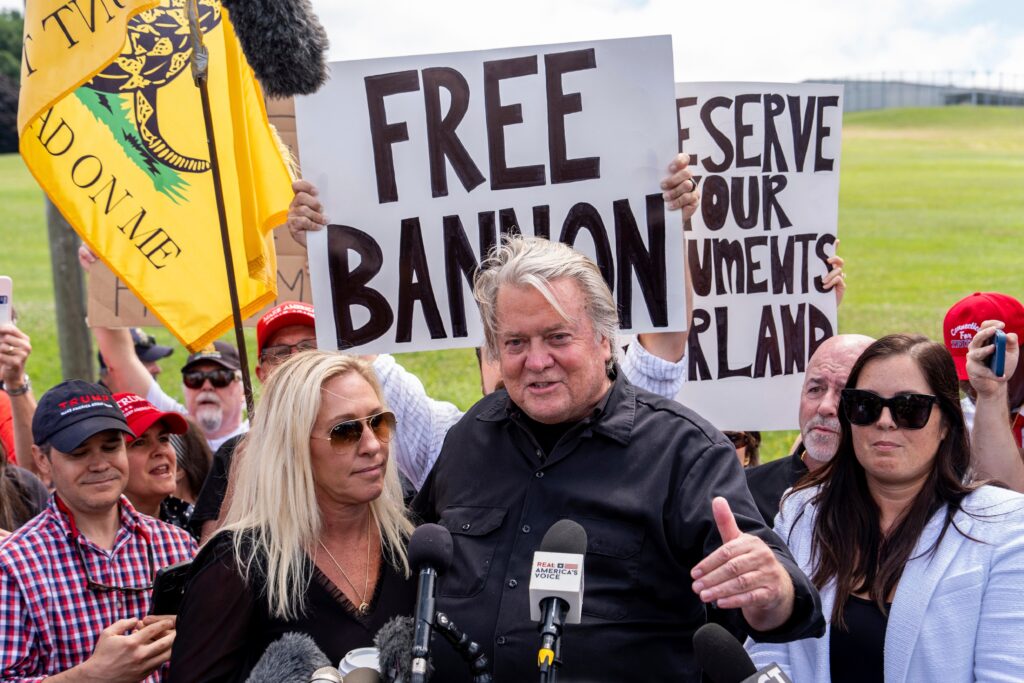Steve Bannon, Trump's old ally, is free after 4 months in prison for contempt of Congress
