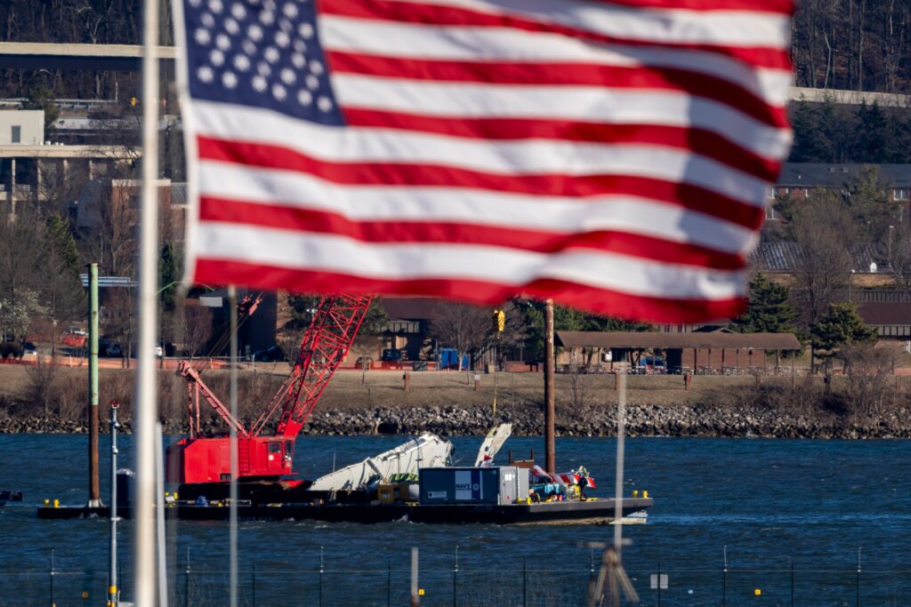 They recover the remains of the 67 shock victims in full flight over the Potomac River