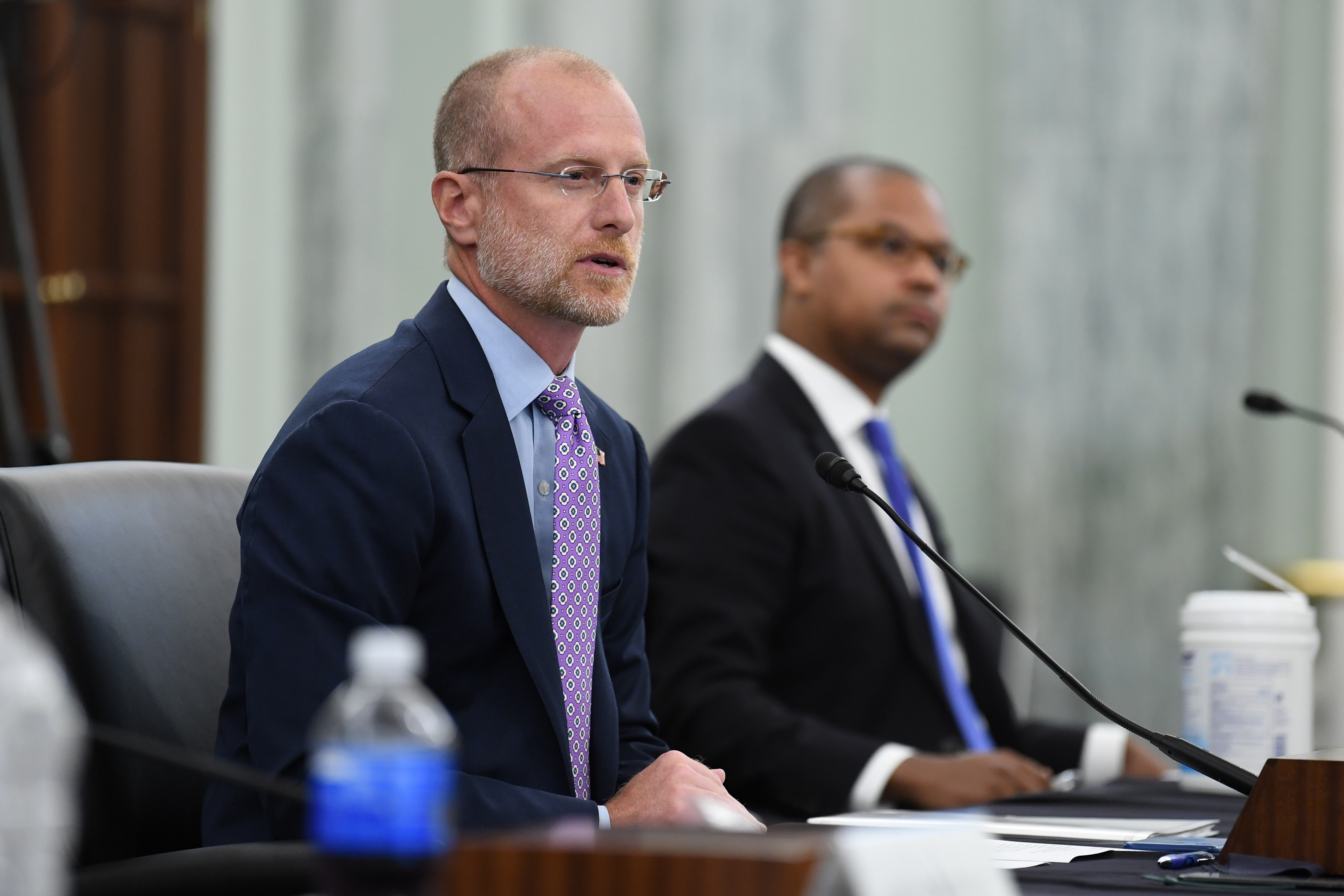 FILE: Brendan Carr during a question and answer session at the US Capitol in Washington, DC, on June 24, 2020.