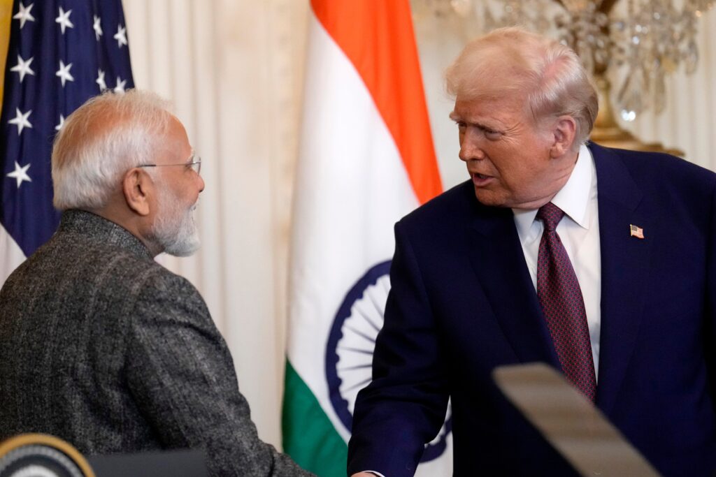 Trump meets with Indian prime minister, address tariff issues